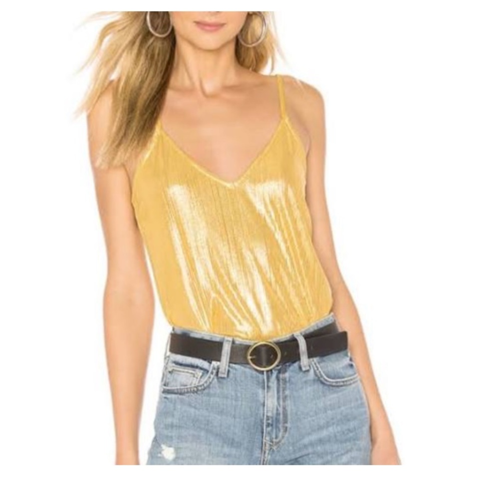 Gold low cut bodysuit